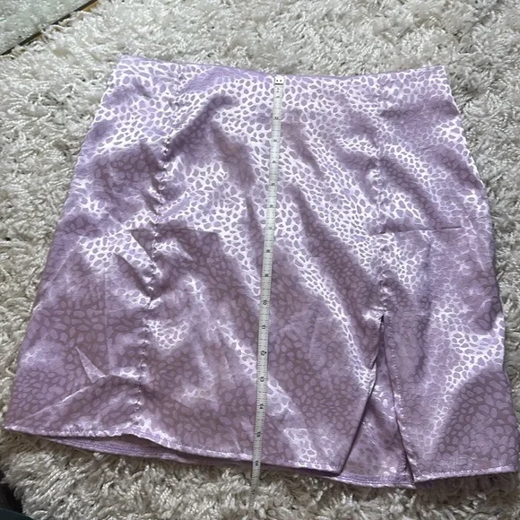 Purple Leopard Print Mini Skirt - Picture 4 of 4